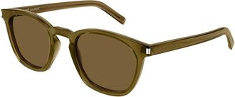 Saint Laurent SL 28 Zonnebril - unisex - Zonnebrillen - Bruin - 49 MM - Accessoires