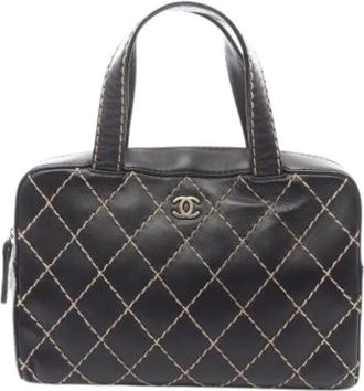 Chanel Pre-owned Handbags, female, Black, Size: ONE SIZE Pre-owned Vintage Handbag