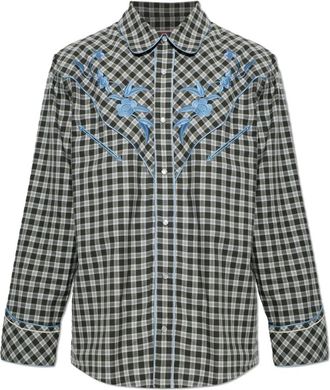 Kenzo Checks Cowboy Shirt - Dames - Overhemden - Veelkleurig - M - Katoen - Overhemden