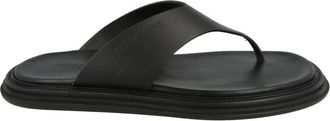 Ferragamo Mens Dory Leather Sandals In Black