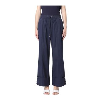Liu Jo Wide Trousers, female, Blue, Size: XS Pantalone in felpa
