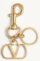Valentino Garavani Vlogo Signature Metal Bag Charm With Key Ring Wo