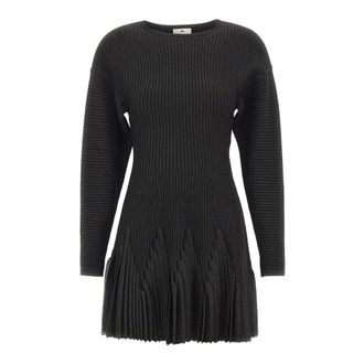 Elisabetta Franchi Dames, Jurken, Zwart, Maat: S