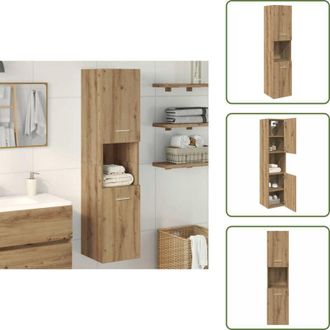 vidaXL Armadio in legno - vidaXL Mobile Pensile Bagno Rovere Artigianale 30x30x130cm Truciolato - Armadio a muro