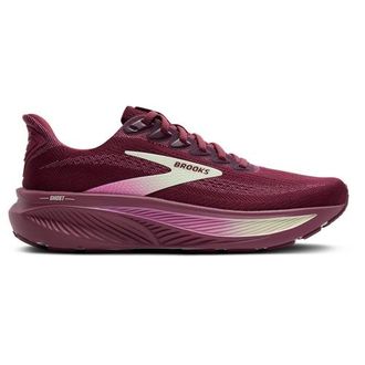 Brooks Womens Ghost 17 - Running Shoes Burgundy/Pink/Green Size 10.0