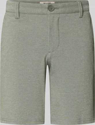 Only & Sons Regular Fit Chinoshorts aus Viskose-Mix Modell MARK in Oliv, Gr&ouml;&szlig;e XXL