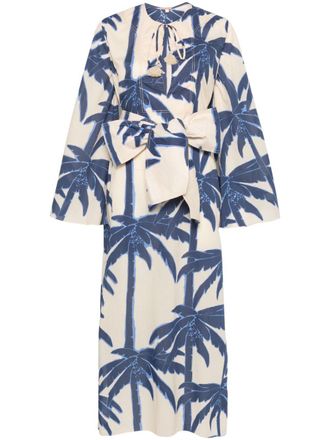 Johanna Ortiz Sotaviento dress - women - Cotton - 10 - Neutrals