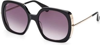 Max Mara MM0079 01B Shiny Black/Smoke Gradient