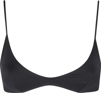 MC2 Saint Barth Zwarte Bralette Bikini Top met Diepe Scoop - Dames - Bikinis - Zwart - XS - Badmode