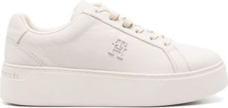 Tommy Hilfiger Court platform leather sneakers - women - Leather - 41 - Neutrals
