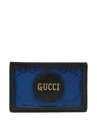 Gucci logo-detail leather card holder - Black