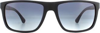 Emporio Armani Rectangle Black and Rubber Blue Blue Gradient Sunglasses