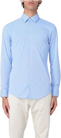 HUGO BOSS Heren, Overhemden, Blauw, Maat: 4XL Katoen