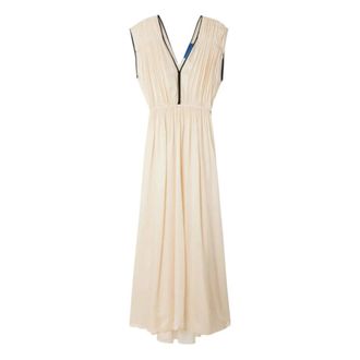 Mes Demoiselles... Blava Dress - Dames - Maxi kleedjes - Beige - XS - Satijn - Kleedjes