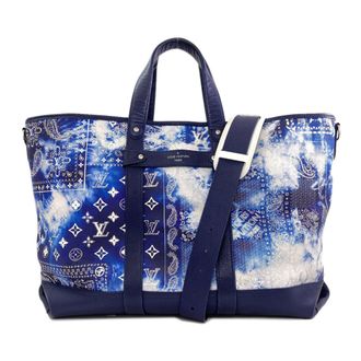 Louis Vuitton Blue Monogram Tote Bag (Pre-Owned)