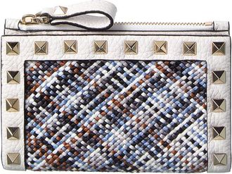 Valentino Rockstud Leather Card Case