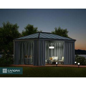 Palram Palram-canopia - Canopia Set De Cortinas Para Dallas 3.6x5 M Cenador Gris Oscuro