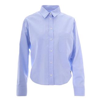 Max Mara Dames, Blouses & Shirts, Blauw, Maat: XS Katoen
