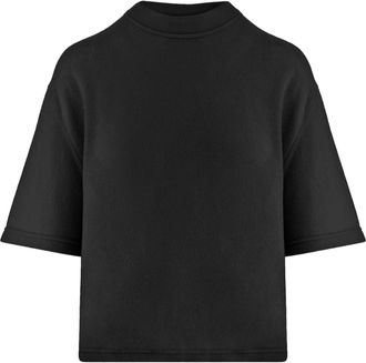 SA SU PHI Black Crewneck Knit Cashmere Sweater