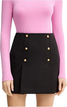 Karl Lagerfeld Mini Straight Skirt - Dames - Korte rokken - Zwart - L - Polyester - Rokken