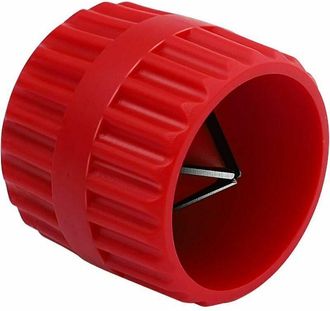 Elle Herramienta Desbarbadora De Cobre Ahlsen, Herramienta Desbarbadora Multicapa Universal, Hoja Duradera Con Hoja De Acero Endurecido, 41 X 46,5 Mm, Roja