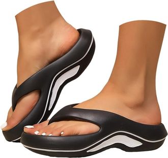 Generic Womens Orthopedic Flip Flops Plantar Fasciitis Walking Platform Recovery Sandals with Arch Support Open Toe Non-Slip Soft Slip-On Flip Flops Thick Cus