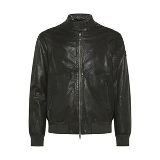 Peuterey Tureia PPT Jacket - Heren - Leren en Su&egrave;de Jassen - Grijs - M - Leer - Jassen