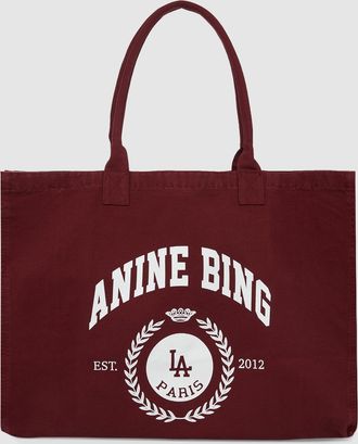 Anine Bing Totebag Collegiate Leo Fig