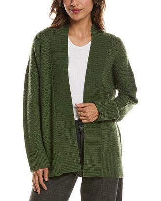 Fort&eacute; Cashmere Textured 100% Cashmere Duster Cardigan