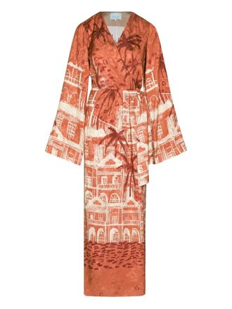 Johanna Ortiz Ollantay printed maxi dress - Red