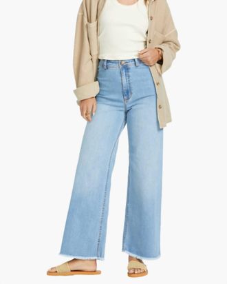 Billabong Free Fall Wide Leg Pant In Indigo Surf Spray