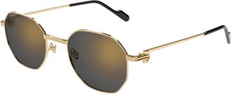 Cartier Grey Multilayer Geometric Ladies Sunglasses CT0500S 001 50