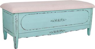 Wanderlust Deco Wanderlust Deco - Banqueta De Madera Azul 120x43x48 Cm