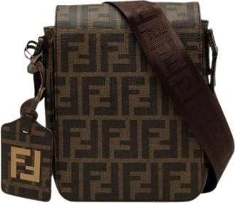 Fendi Pre-owned Zucca Schoudertas - Dames - Vintage Schoudertas - Bruin - ONE Size - Vintage