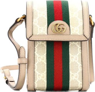 Gucci Ophidia Vertical Flap GG Coated Canvas Mini crossbody bag - Beige