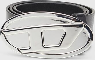 Diesel 4cm leather belt with Oval D plaque - Belts - Woman - Black