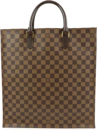 Louis Vuitton Sac Plat Damier Brown Canvas Handbag (Pre-Owned)