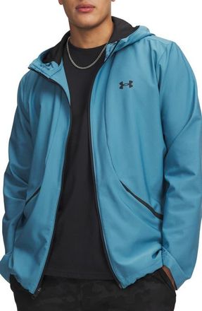 Under Armour UA Unstoppable Woven Full Zip Hoodie in Boundless Blue at Nordstrom, Size X-Large