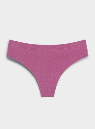 Miiyu Womens Solid essential thong Organic cotton and TENCEL TM modal