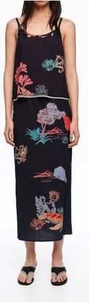 Bimba & Lola Wrinkled Midi Skirt in Tortuga Black at Nordstrom, Size X-Small Eu