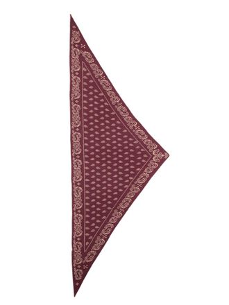 Guest In Residence Bordeaux Paisley Patterned Cashmere Scarf