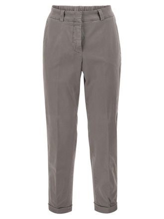 PESERICO Pantal&oacute;n c&oacute;nico de algod&oacute;n el&aacute;stico Peserico con cinturilla el&aacute;stica