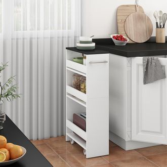 Vicco Roll Container Rivo, Blanco/antracita, 20 X 84.4 Cm