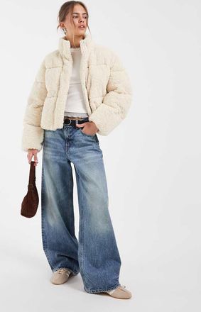 Levi's giacca puffer corta Brynn borg bianco sporco-Nessun colore