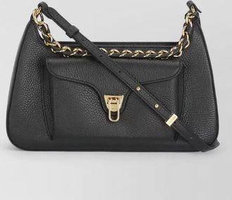 Coccinelle shoulder bag top handle gold hardware