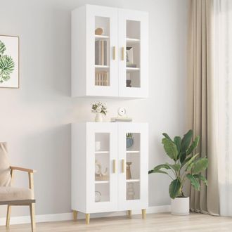 vidaXL Armario De Pared Colgante Blanco 69,5x34x90 Cm Vidaxl