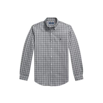 Polo Ralph Lauren Custom Fit Brushed Oxford Shirt - Heren - Casual Overhemden - Grijs - XL - Katoen - Overhemden