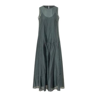 Calvin Klein Midi Dresses, female, Blue, Size: XS Voile Maxi Dress