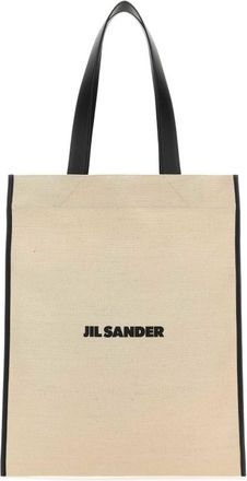 Jil Sander Sand Canvas Shopping Bag
