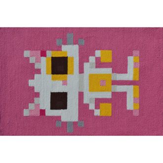 R16 Home Pixel Cat Indoor/Outdoor Doormat in Pink/Yellow at Nordstrom Rack